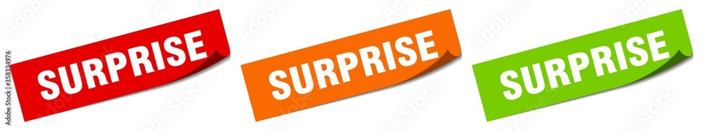 surprise sticker. surprise square isolated sign. surprise label surprise sticker. surprise square isolated sign. surprise label