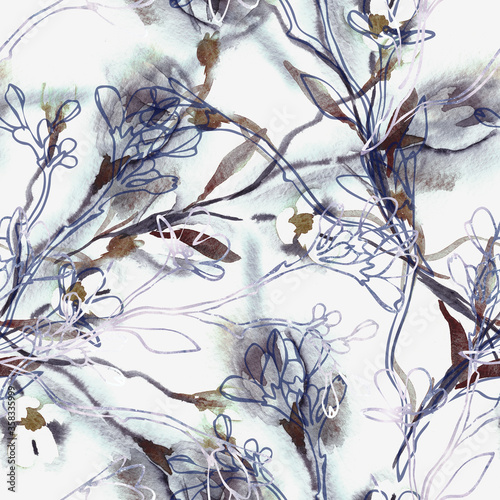 Spring Flowers Seamless Pattern