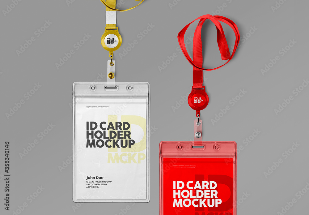 Id Card Holder Mockups Stock Template | Adobe Stock