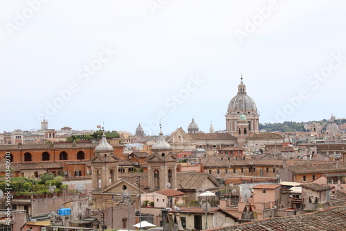 view of rome city from height beautiful city scape of rome city center