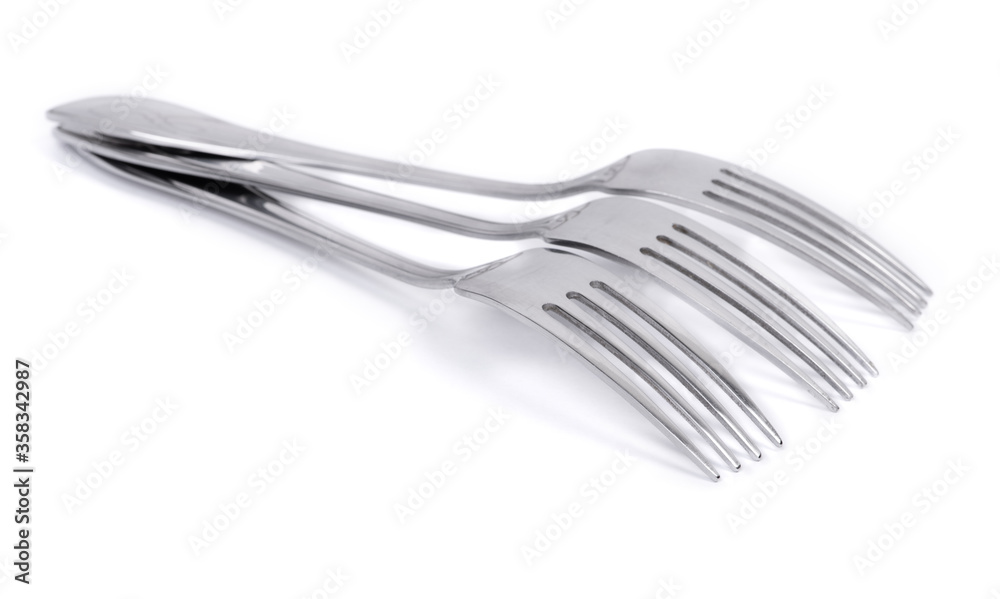 Three stainless steel forks Three stainless steel forks