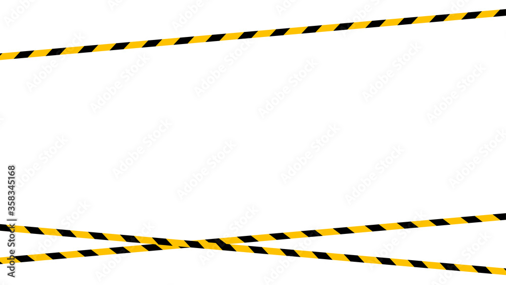 custom made wallpaper toronto digitaltape line yellow black stripe pattern isolated white background, warning space with ribbon tape sign or comfort safety zone, safety banner for copy space, ribbon yellow black stripe, tape line caution