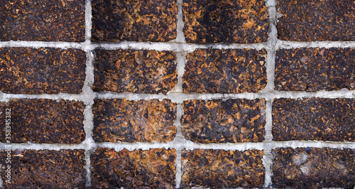 Brown brick wall background with texture.