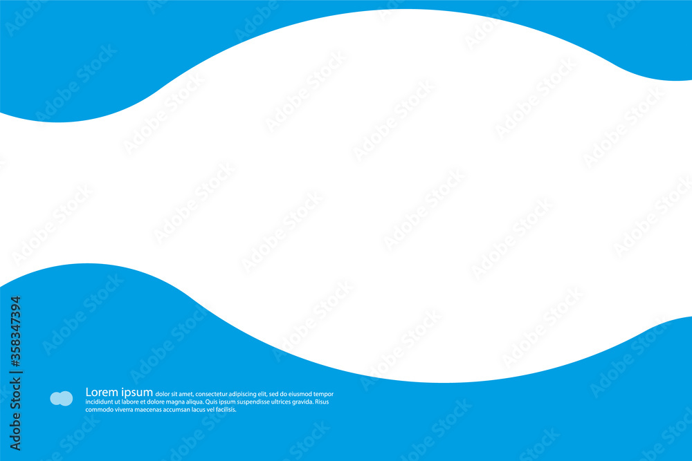 Obraz premium Background with a blue wave in a flat style.