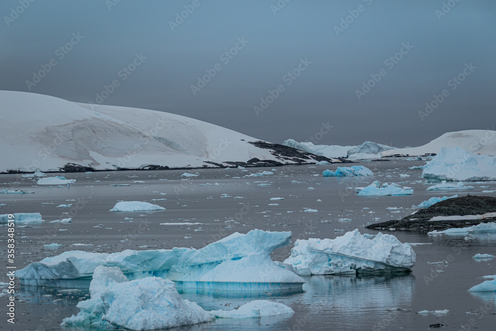 Icebergs from Prospect Point, Antarctica Icebergs from Prospect Point, Antarctica