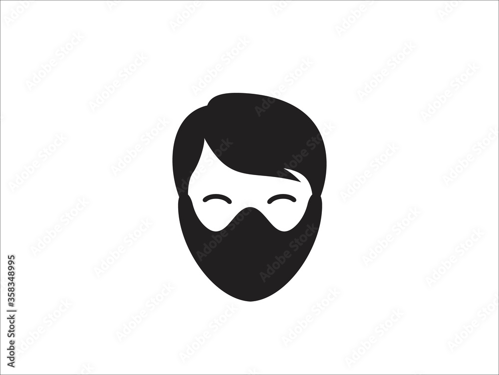 People face with mask vector icon in isolated on white background. Wear dust mask People face with mask vector icon in isolated on white background. Wear dust mask