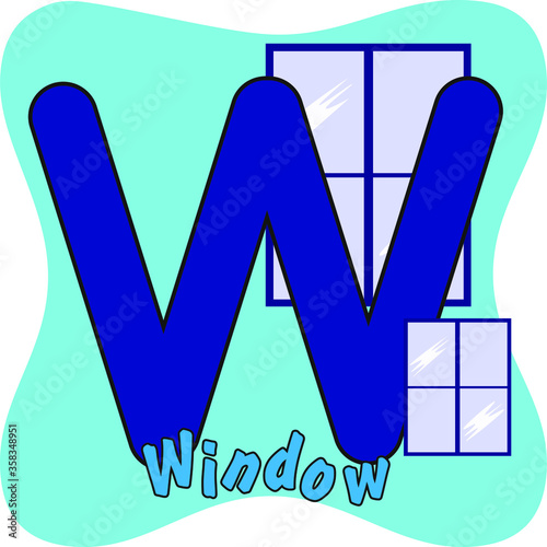 vector illustration of letters of the children's alphabet
