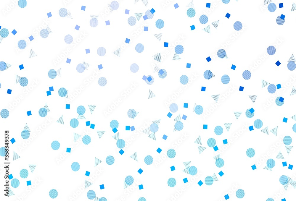 Light BLUE vector texture with poly style with circles, cubes. Light BLUE vector texture with poly style with circles, cubes.