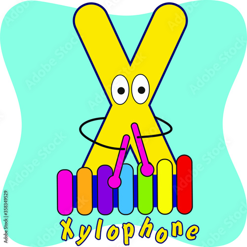 vector illustration of letters of the children's alphabet
