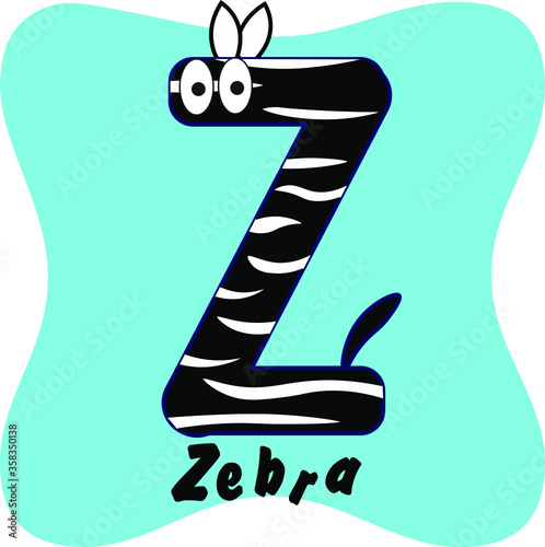 vector illustration of letters of the children's alphabet
