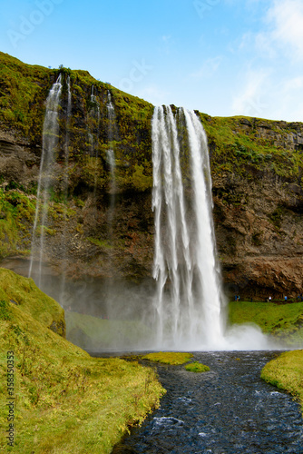 Seljalandsfoss, a waterfall in South Region of Iceland