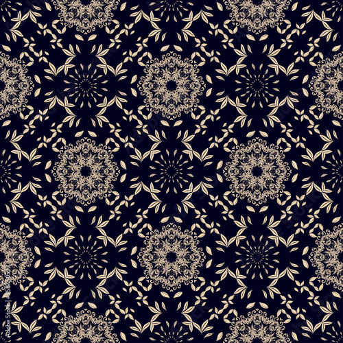 Seamless floral pattern on background