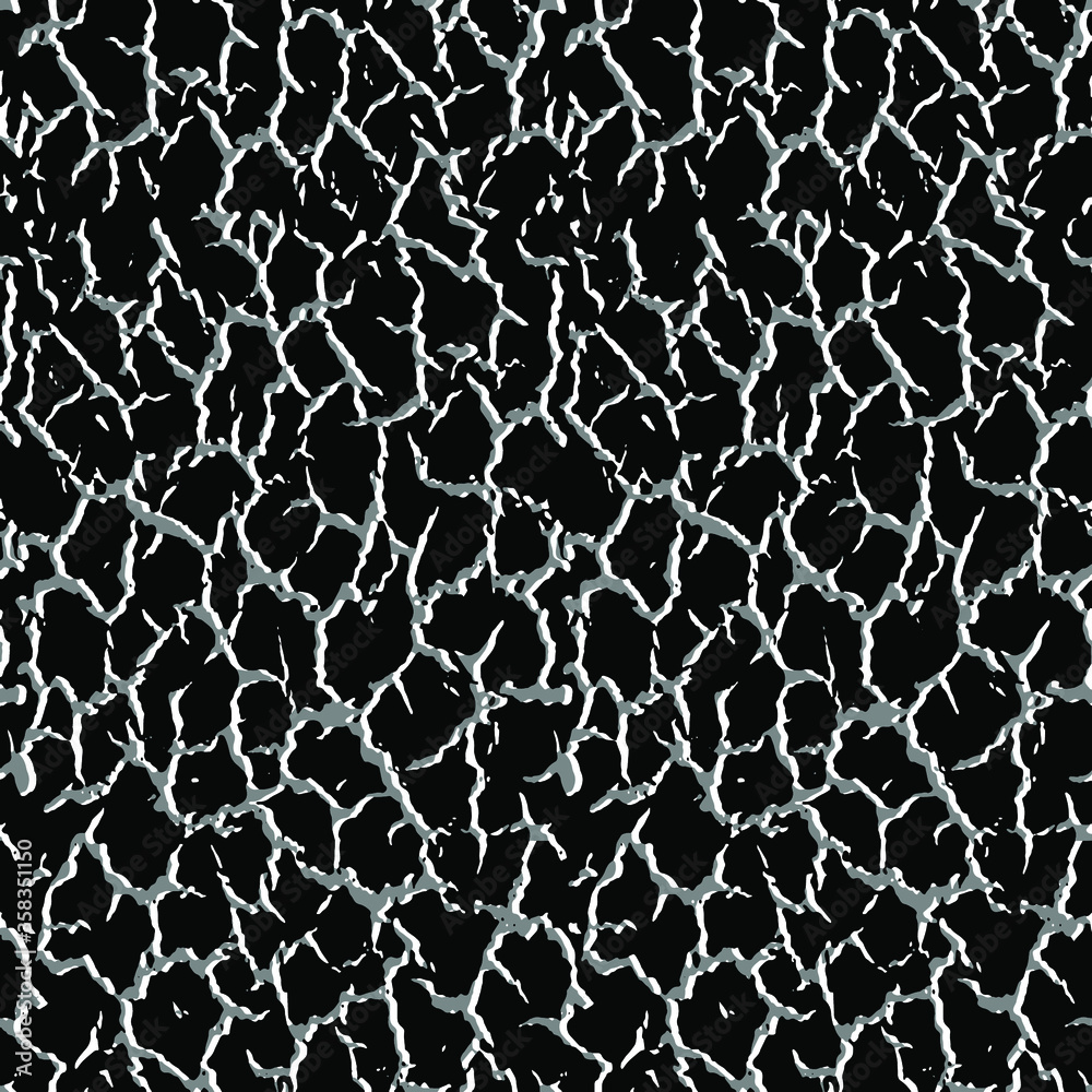 Fototapeta premium Abstract Hand Drawing Camouflage Giraffe Animal Skin Cracked Geometric Shapes Repeating Vector Pattern