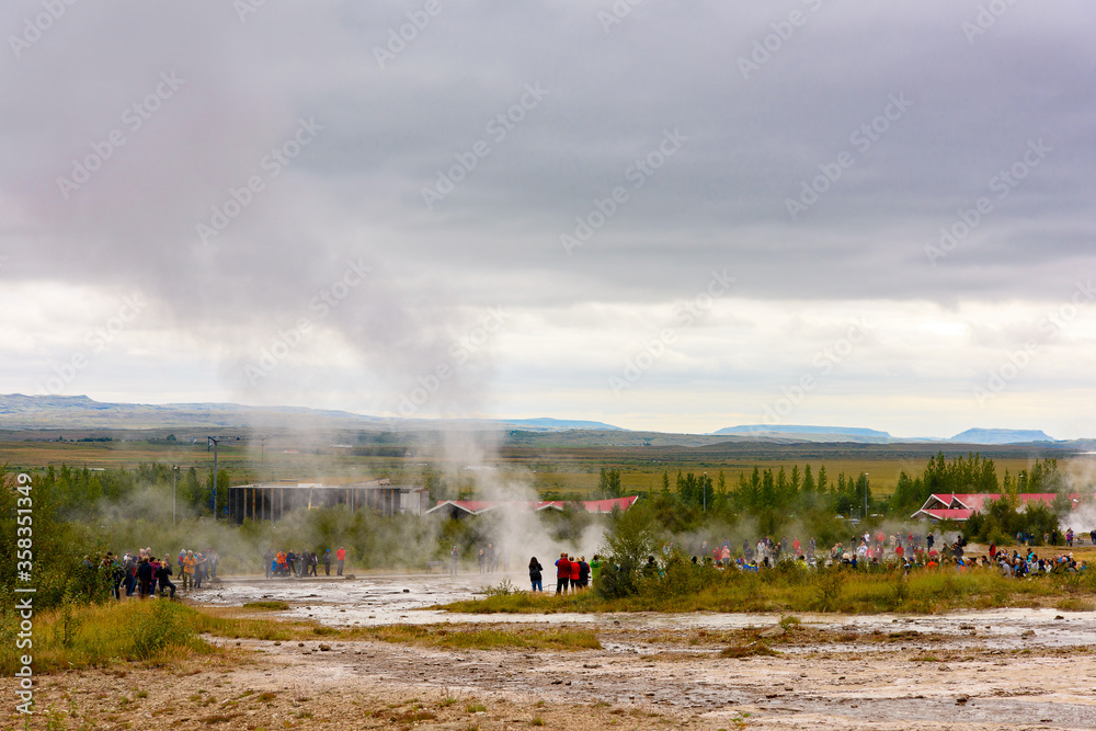Fototapeta premium Geyser valley in Iceland