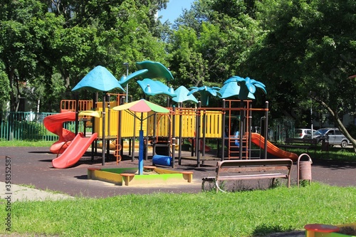 New beautiful playground. Moscow, Russia.