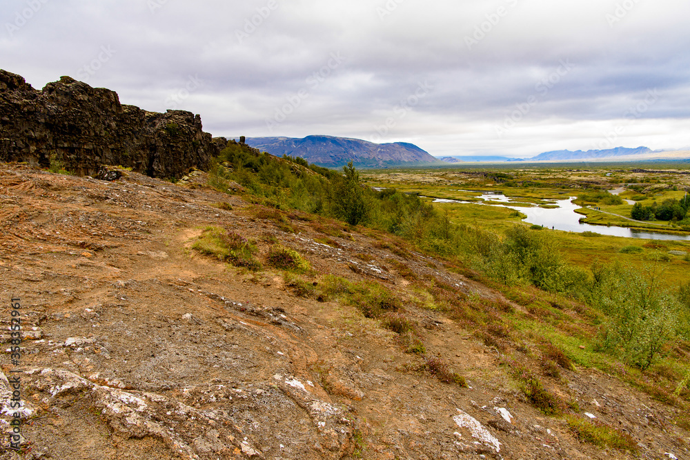 Thingvellir, a national park founded in 1930. World Heritage Site