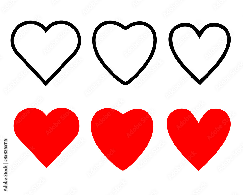Concept of new heart icons, love, linear icons with a thin line with dark fill red. Isolated on white background
Concept of new heart icons, love, linear icons with a thin line with dark fill red. Isolated on white background