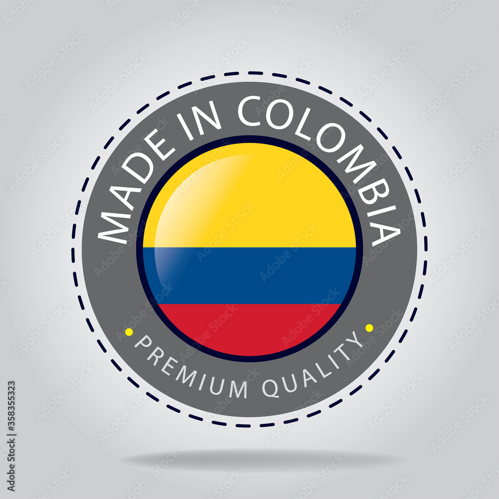Made in COLOMBIA Seal, COLOMBIAN National Flag (Vector Art)
Made in COLOMBIA Seal, COLOMBIAN National Flag (Vector Art)