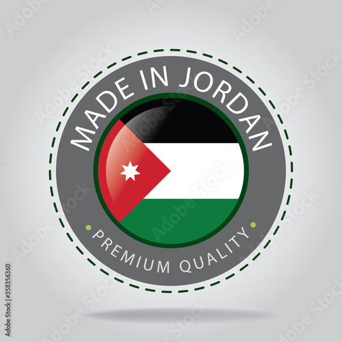 Free Download Made in JORDAN Seal, JORDANIAN National Flag (Vector Art)
 - GFXLoad