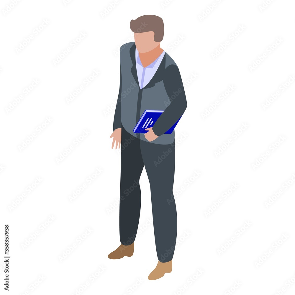Director factory icon. Isometric of director factory vector icon for web design isolated on white background Director factory icon. Isometric of director factory vector icon for web design isolated on white background