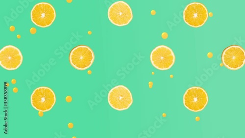 orange tropical pattern