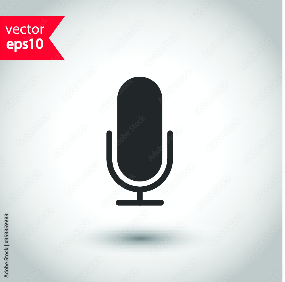 Mic vector icon. Microphone vector icon. Mic sign. Karaoke microphone icon. Broadcast mic sign. EPS 10 flat symbol pictogram. Mic vector icon. Microphone vector icon. Mic sign. Karaoke microphone icon. Broadcast mic sign. EPS 10 flat symbol pictogram.