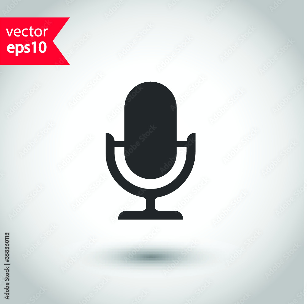 Mic vector icon. Microphone vector icon. Mic sign. Karaoke microphone icon. Broadcast mic sign. EPS 10 flat symbol pictogram. Mic vector icon. Microphone vector icon. Mic sign. Karaoke microphone icon. Broadcast mic sign. EPS 10 flat symbol pictogram.