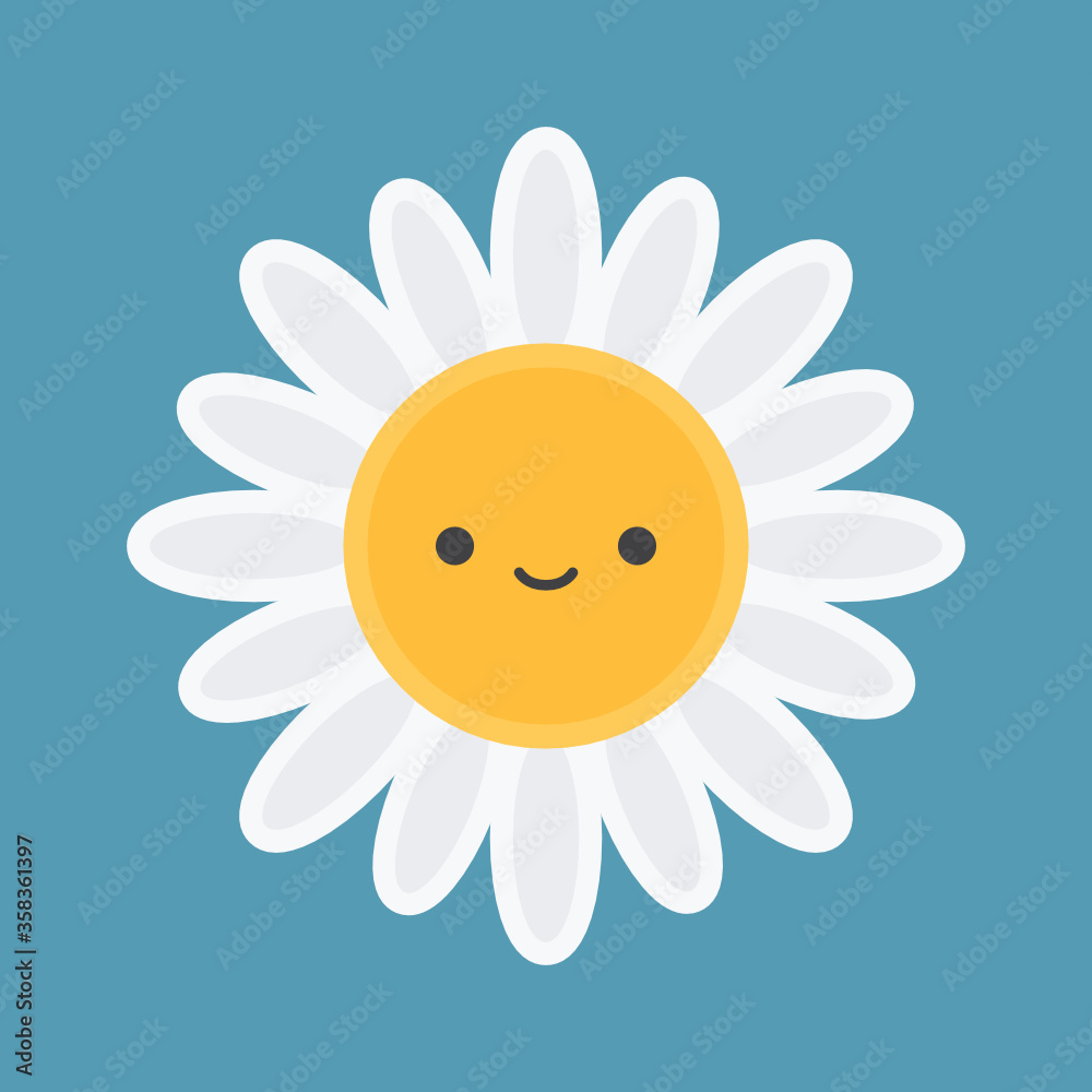 Sunflower Icon Floral Vector Illustration Background