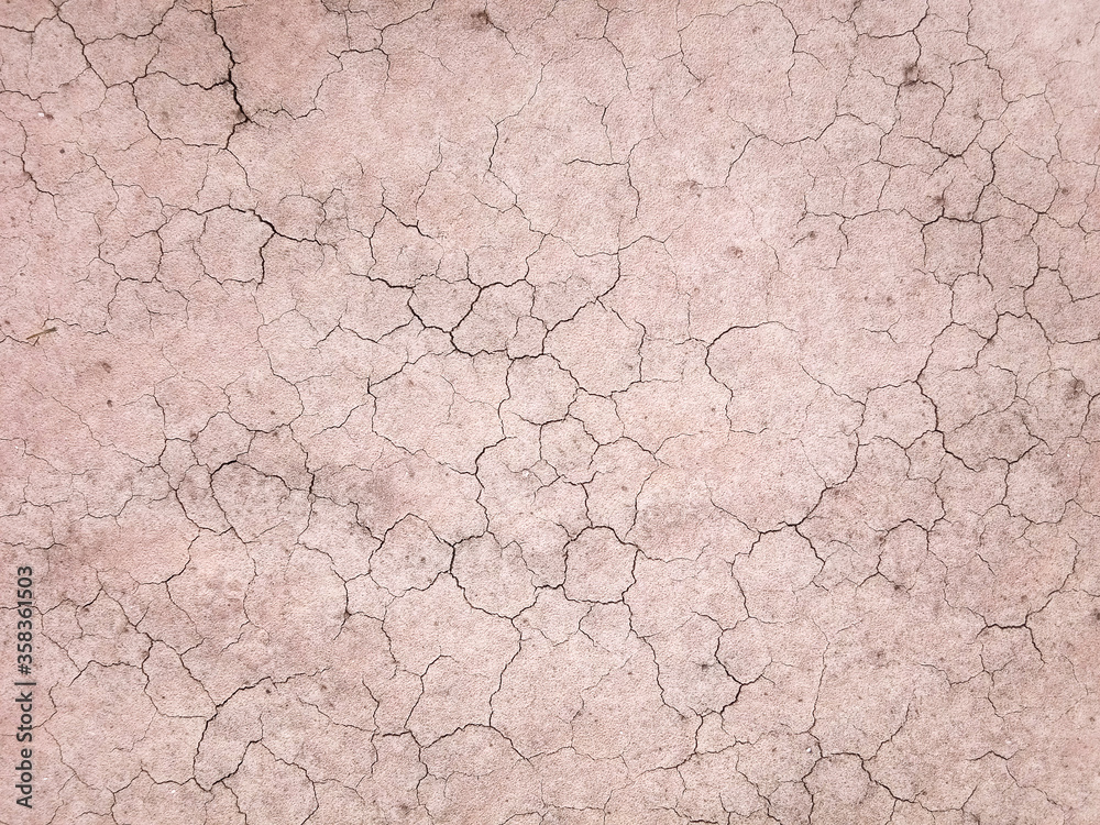 The ground has cracks in the top view for the background The ground has cracks in the top view for the background
