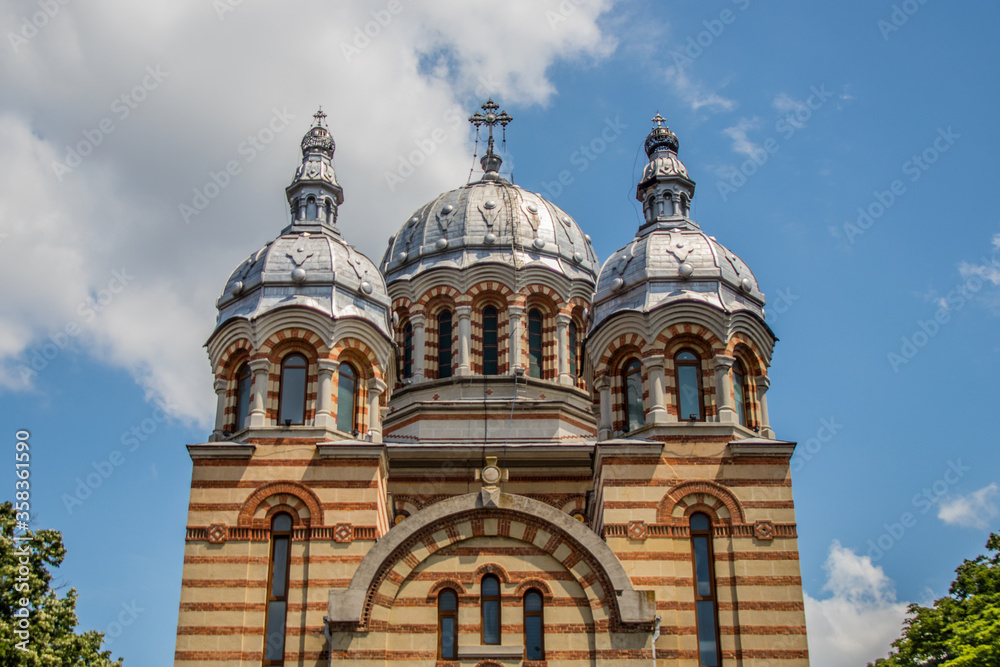 The Cathedral Saint George (Sfantul Gheorghe) of Tecuci City, Galati, Romania