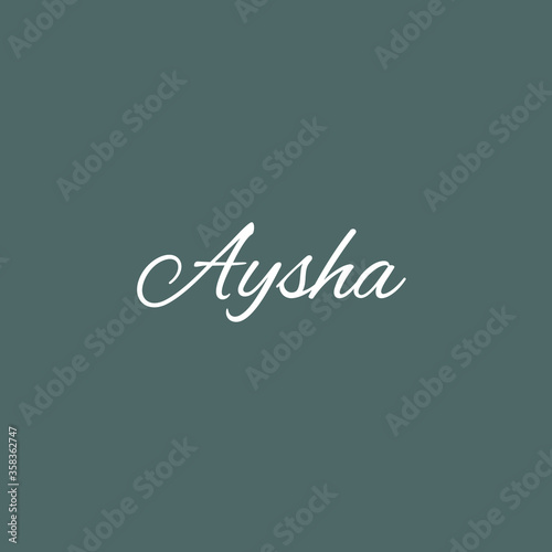 a simple Aysha wordmark logo design  photo