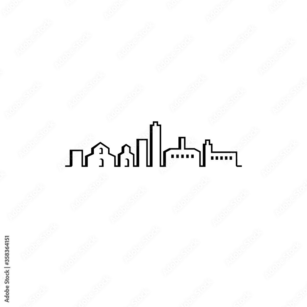 Bologna City Skyline graphic design
