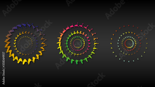 Vector illustration of an abstract background with circles.A modern vector design made up of various texture circles.