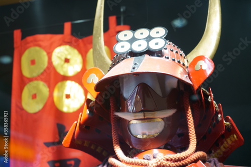 Japanese famous samurai armor ornament photo