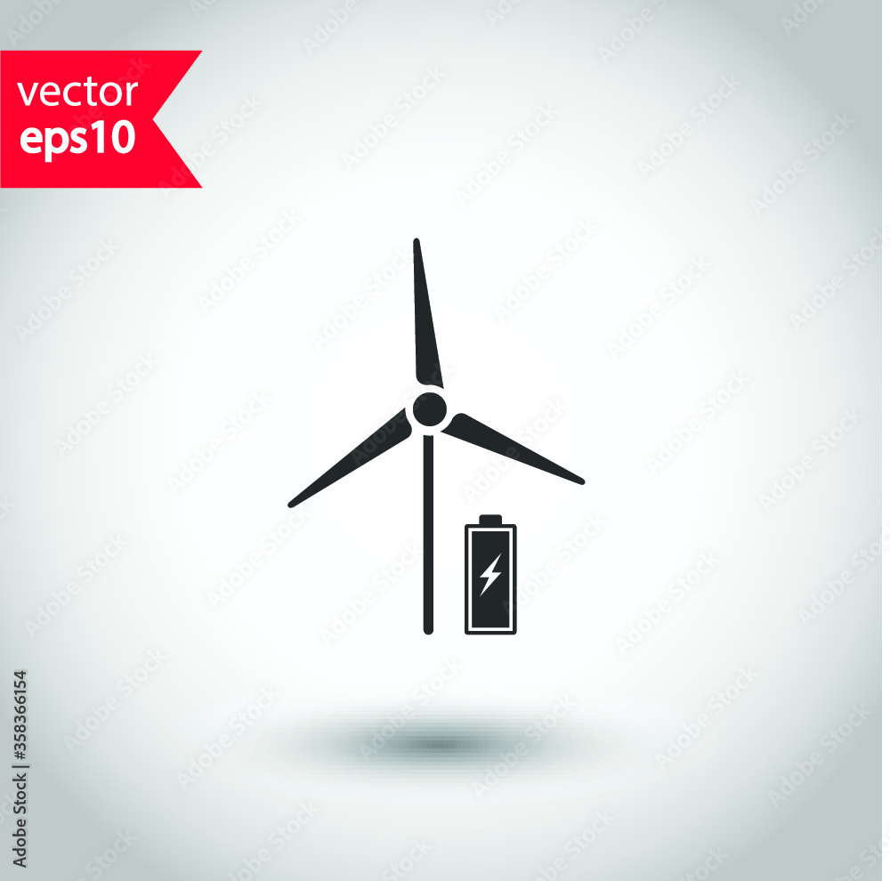 Windmill vector icon. Mill flat sign design. EPS 10 vector flat symbol pictogram Windmill vector icon. Mill flat sign design. EPS 10 vector flat symbol pictogram
