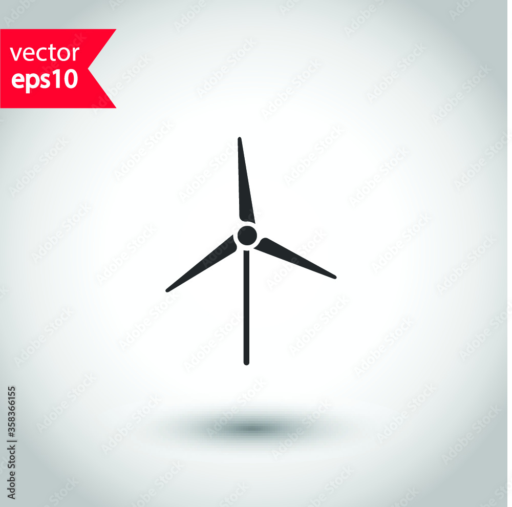 Windmill vector icon. Mill flat sign design. EPS 10 vector flat symbol pictogram Windmill vector icon. Mill flat sign design. EPS 10 vector flat symbol pictogram