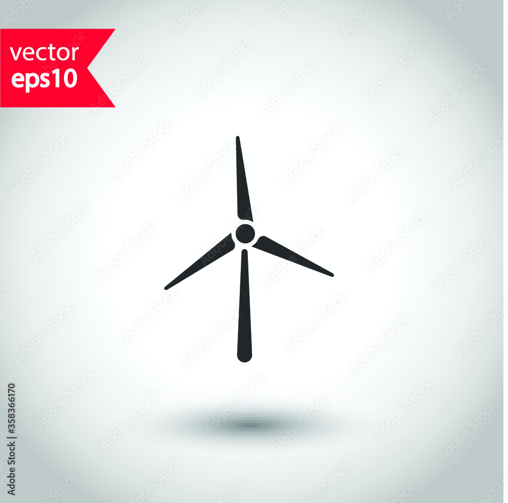 Windmill vector icon. Mill flat sign design. EPS 10 vector flat symbol pictogram Windmill vector icon. Mill flat sign design. EPS 10 vector flat symbol pictogram