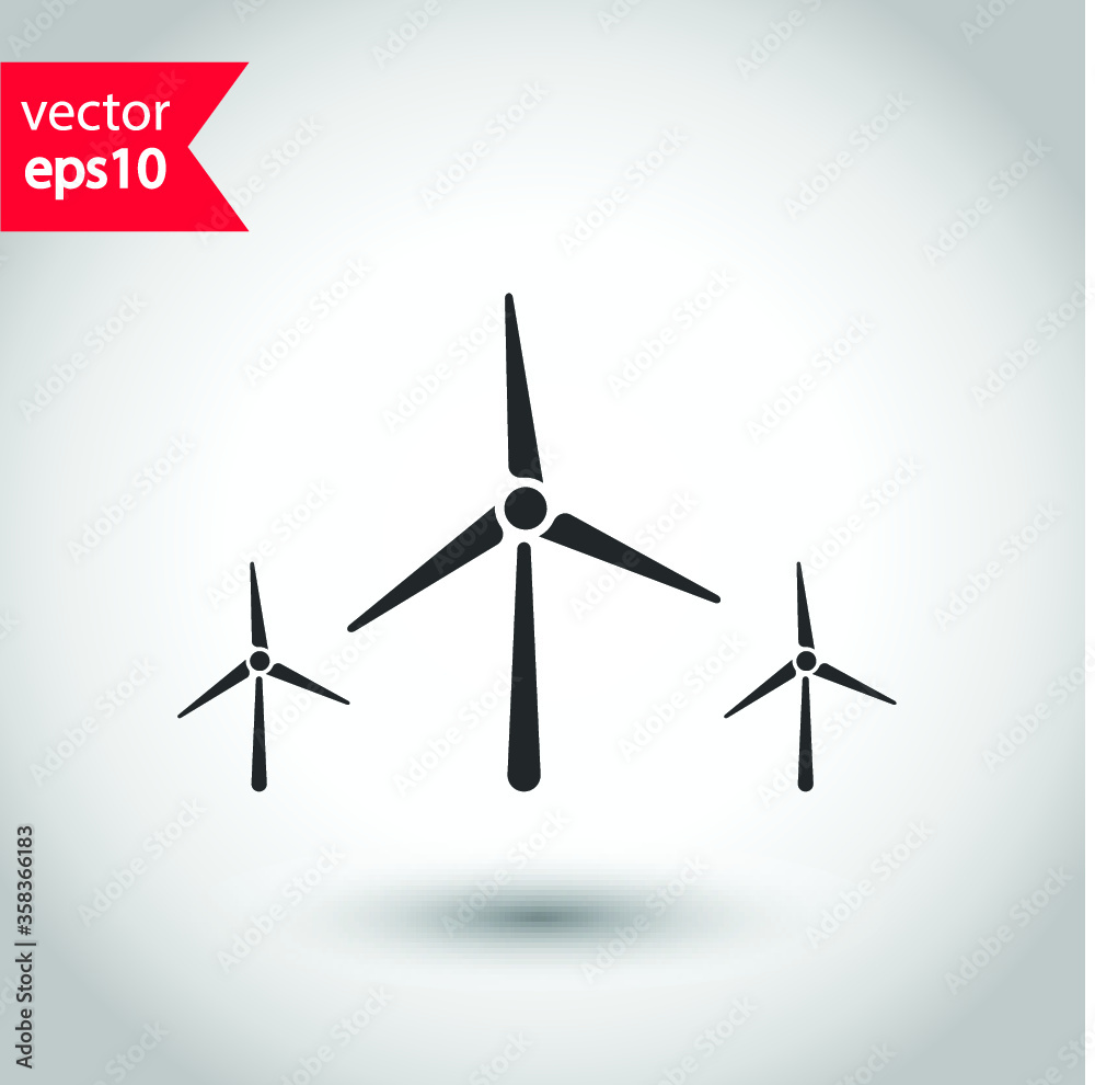 Windmill vector icon. Mill flat sign design. EPS 10 vector flat symbol pictogram Windmill vector icon. Mill flat sign design. EPS 10 vector flat symbol pictogram
