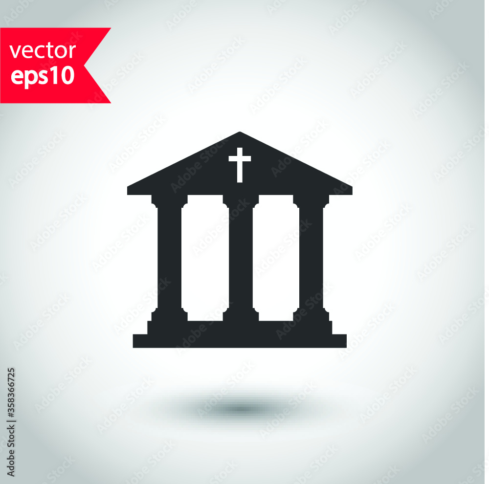 Museum vector icon. Bank sign. Christian temple icon. Art museum flat sign design. Ancient roman greek temple icon. EPS 10 flat symbol pictogram Museum vector icon. Bank sign. Christian temple icon. Art museum flat sign design. Ancient roman greek temple icon. EPS 10 flat symbol pictogram