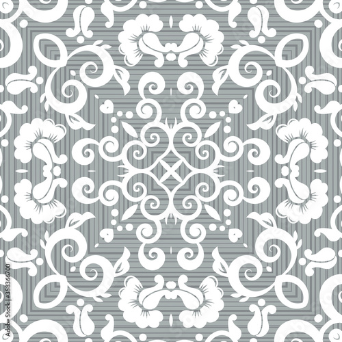 Gray styled seamless repeat pattern wall tiles, Decor For home, Moroccan tiles, ornaments, or wall decor on marble, it also can be used for wallpaper, linoleum, textile, webpage 