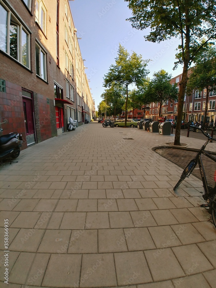 Neighborhood street in Amsterdam