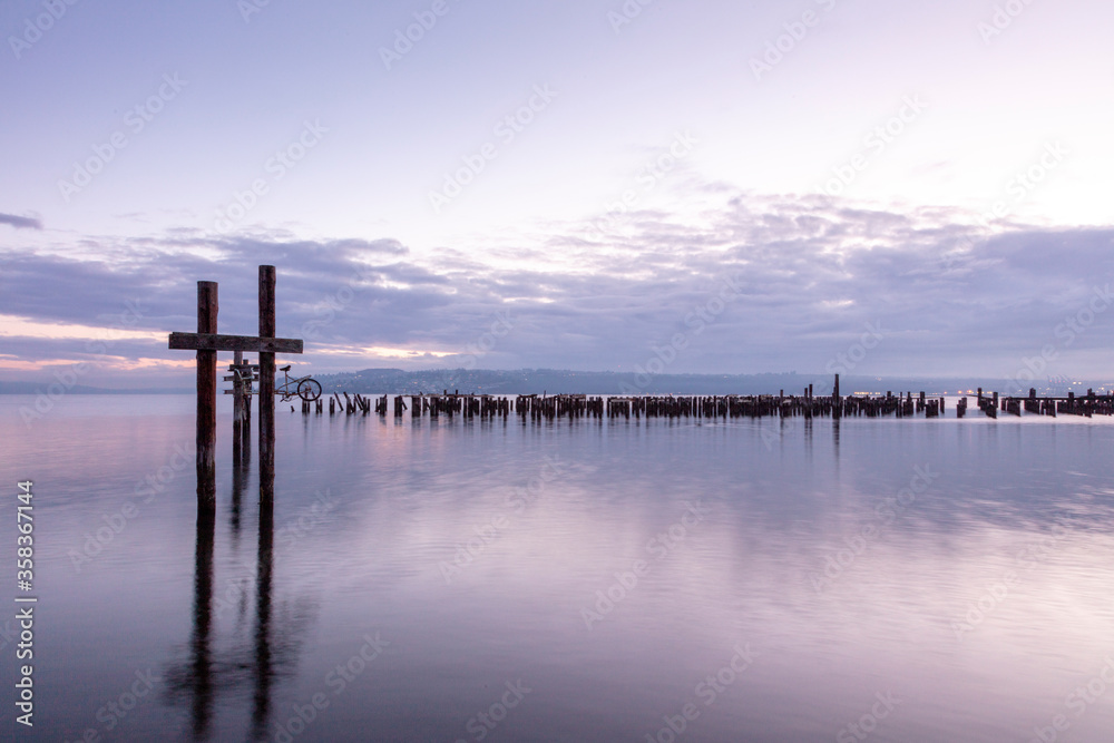 Obraz premium tacoma sunrise long exposure