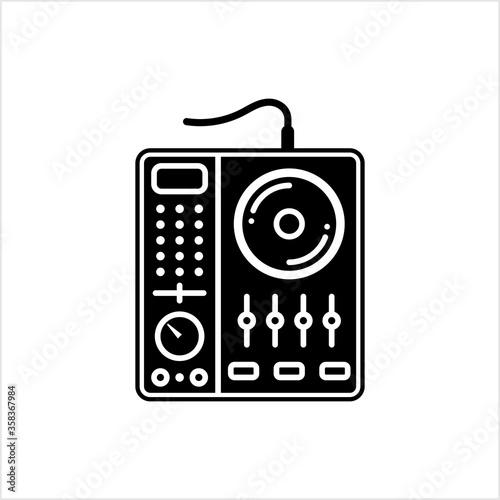 Dj Mixer Icon, Disc Jockeys Audio Mixing Console