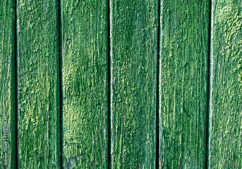 Background. Texture. wooden green boards