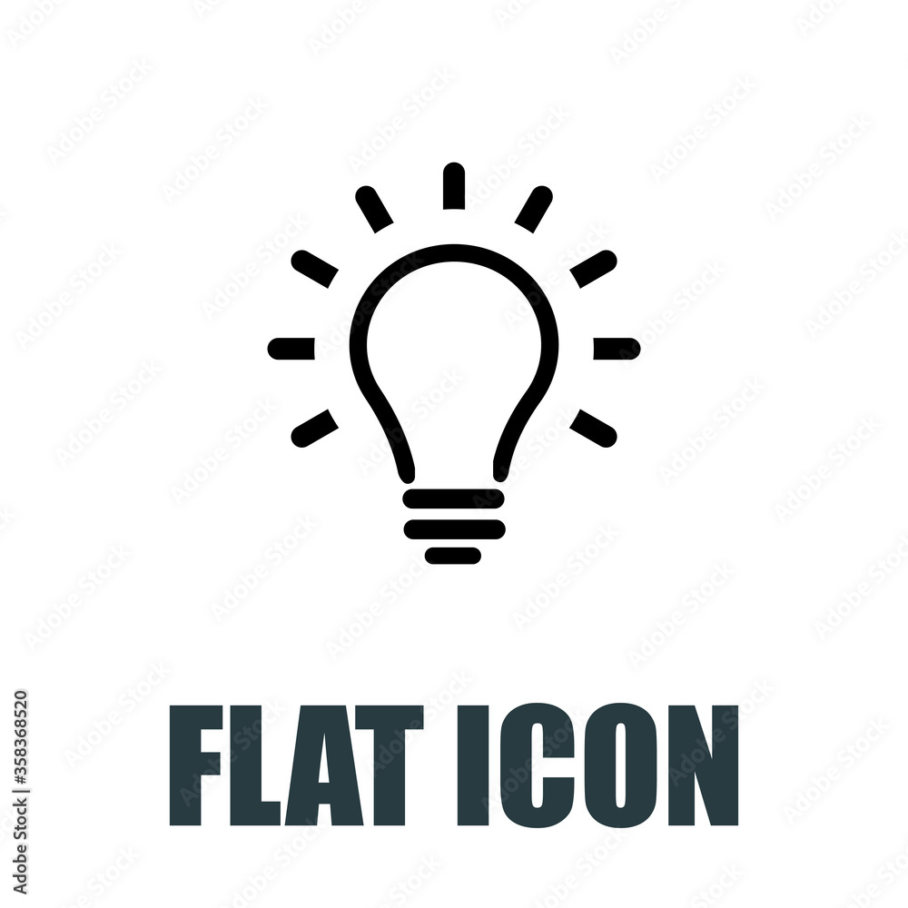 Lamp icon. Flat illustration isolated vector sign Lamp icon. Flat illustration isolated vector sign