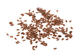 flaxseeds isolated on a white background. proper nutrition and weight loss