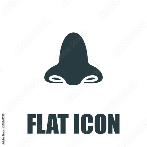 Human nose flat. Can be used for packaging and advertising of rhinitis medicines pictogram