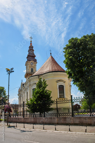 Vrsac, Serbia - June 04, 2020: Cathedral of St. Nicholas(serbian: Saborna crkva Svetog Nikole) in Vrsac. A large Christian Orthodox church in Vršac, Serbia photo