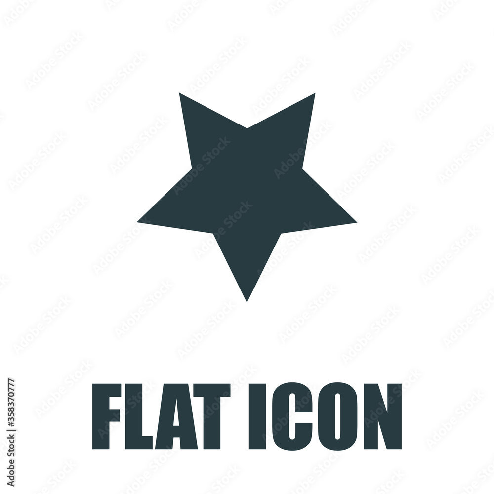 Star icon in flat design. Gray star icon on white background. Vector illustration. pictogram Star icon in flat design. Gray star icon on white background. Vector illustration. pictogram
