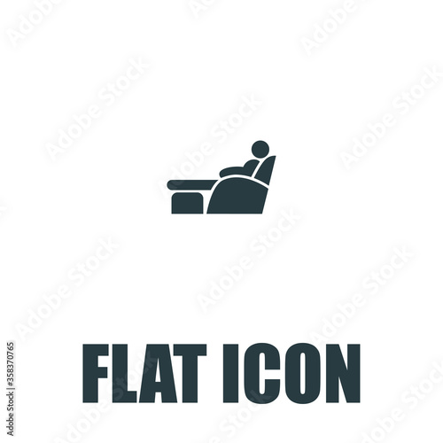 Relaxing vector icon, resting symbol. Modern, simple flat vector illustration for web site or mobile app pictogram